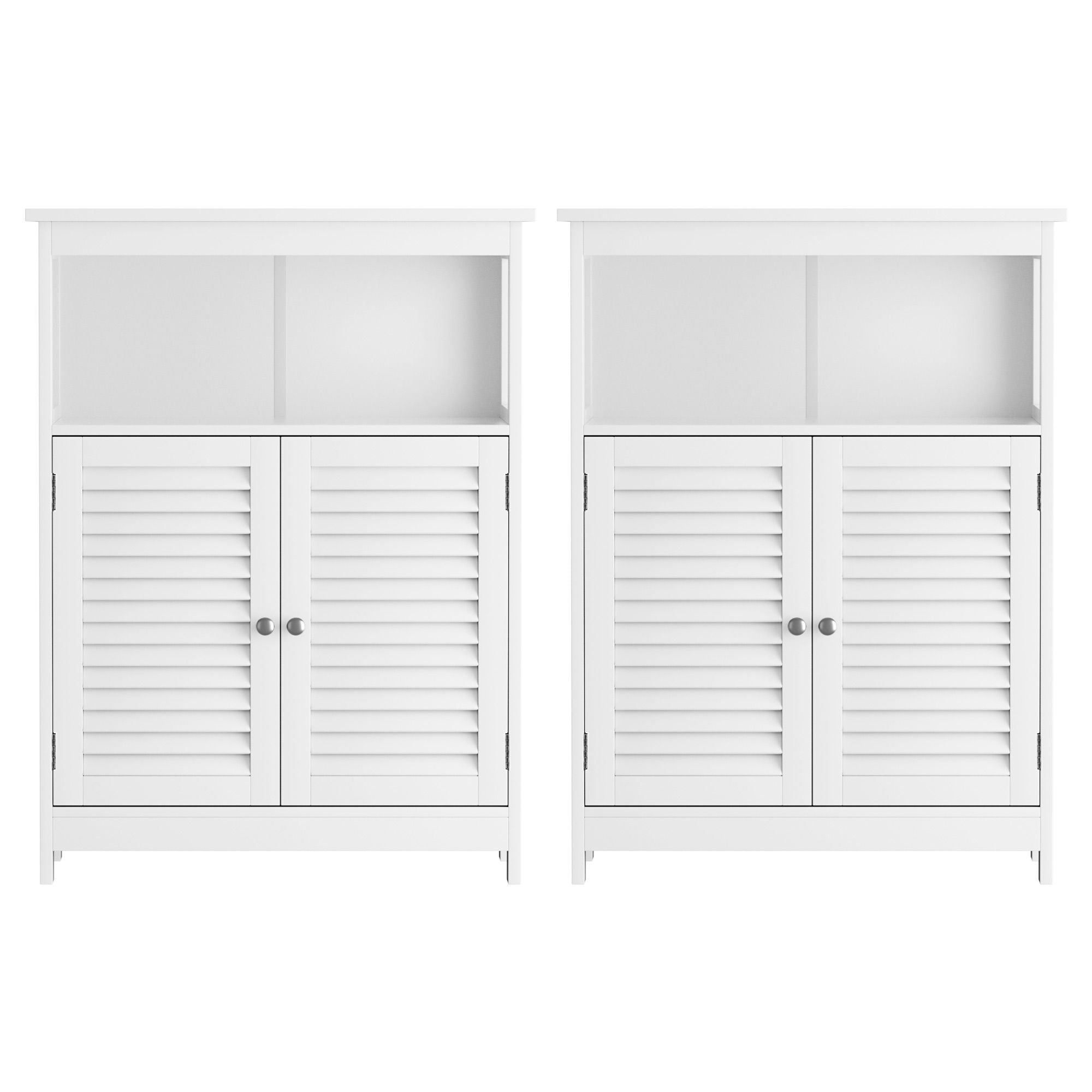 2x Buffet Sideboard Cabinet Server Cupboard Kitchen Bathroom Storage IVOR