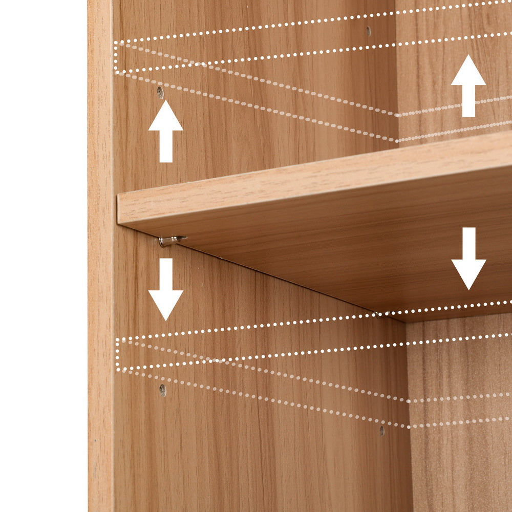 8 Tier MILO Bookshelf 33x30x180cm - Pine