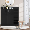 Shoe Cabinet with Adjustable Shelves ‚Äì Black