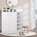 Shoe Cabinet with Adjustable Shelves – White