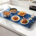 Food Warming Mat 80cm Electric Food Warmer Roll Up Buffet Tray Blue