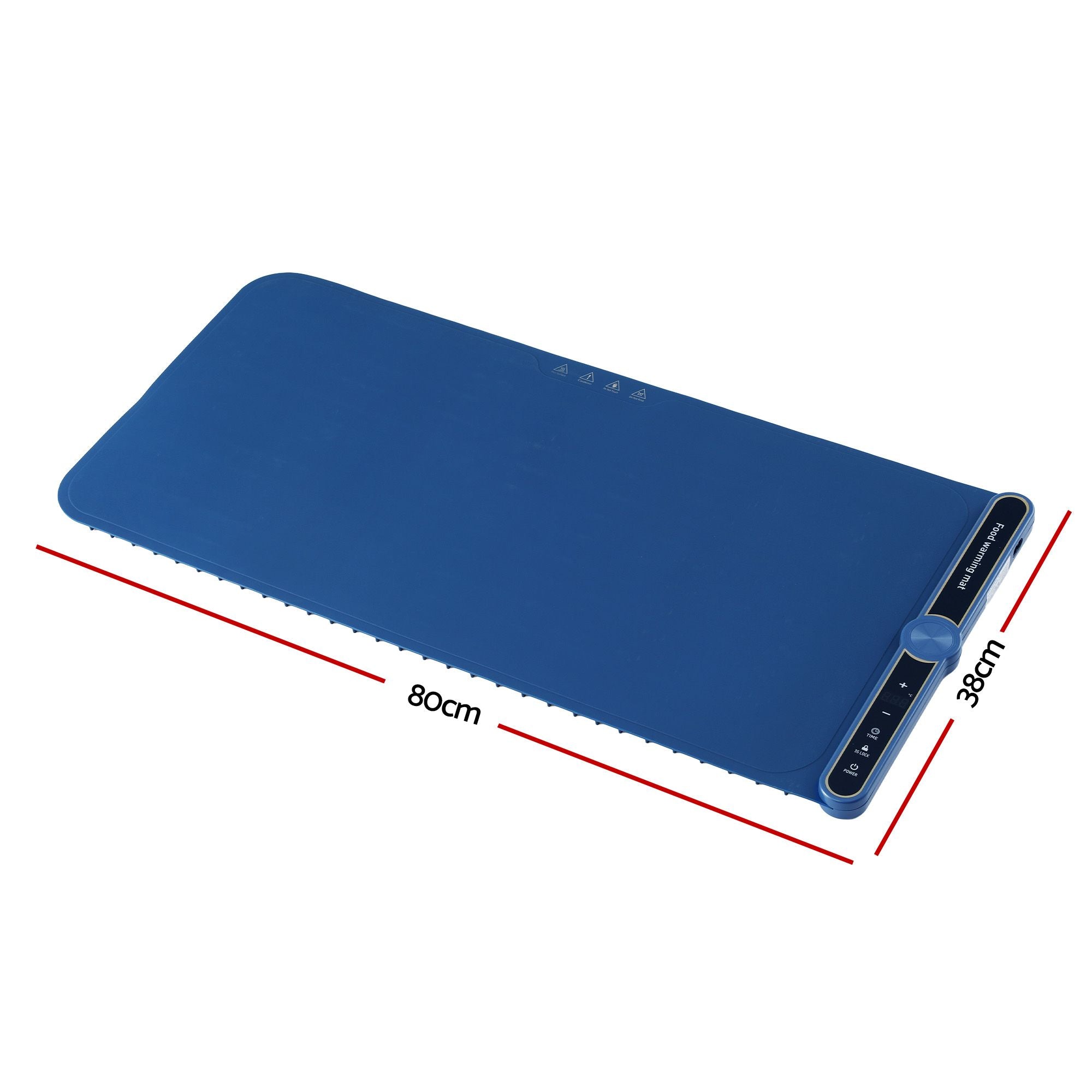 Food Warming Mat 80cm Electric Food Warmer Roll Up Buffet Tray Blue