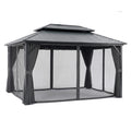 3x4.25m Gazebo Hardtop Steel Roof Outdoor Pavilion