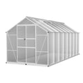 Greenhouse 4.7x2.5x2.26M Double Doors Aluminium Green House Garden Shed