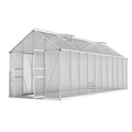 Greenhouse 6.03x2.44x2.68M Double Doors Aluminium Green House Garden Shed