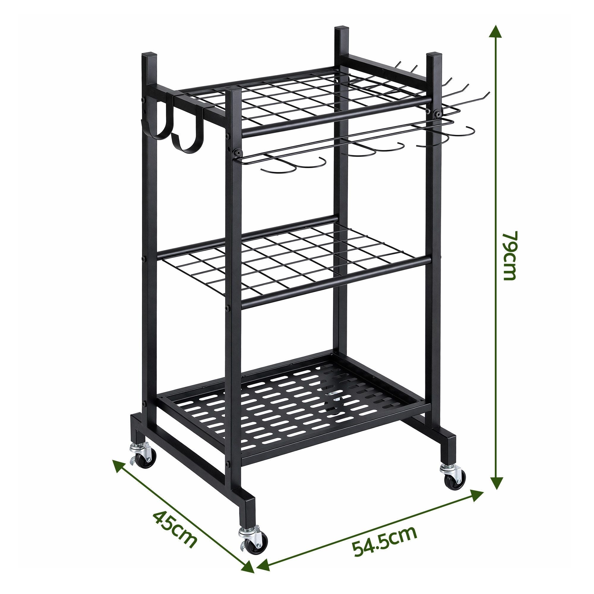 Garden Tool Organizer with Wheels Heavy Duty Garage Yard Storage Cart