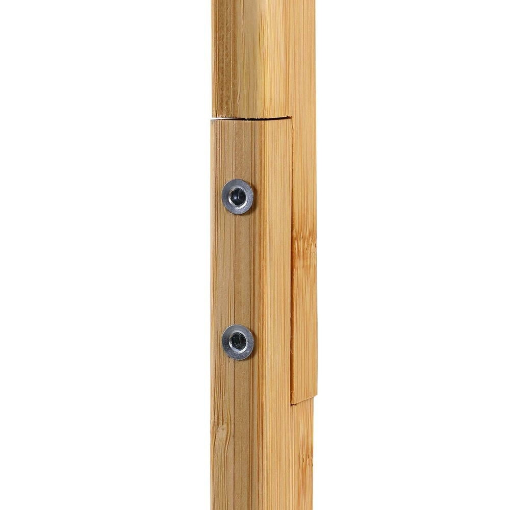 Clothes Rack Airer Coat Stand 9 Hooks Bamboo - Pine