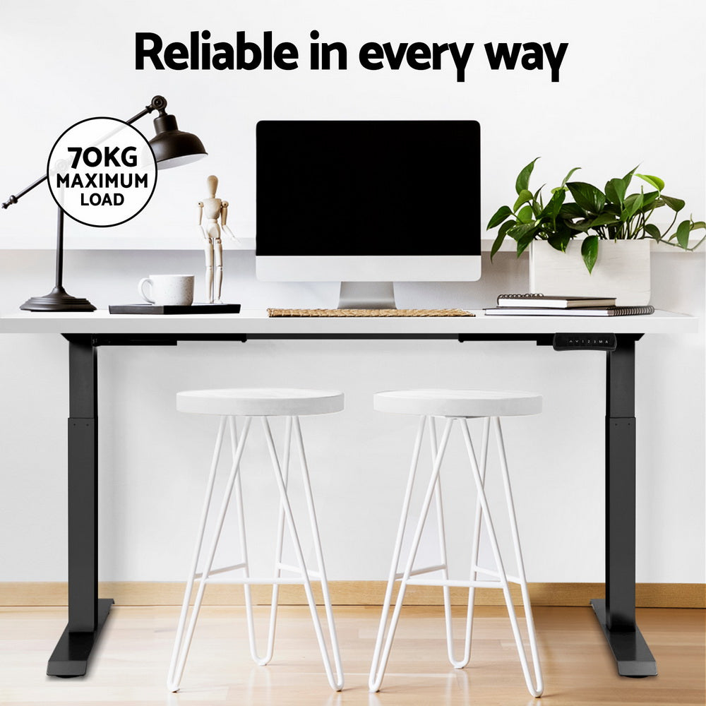 Standing Desk Motorised Dual Motor White 120CM