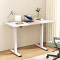 Motorised Dual Motor Standing Desk 140cm Frame with Desktop - White