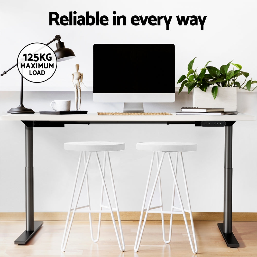 Standing Desk Motorised Electric Dual Motor White 120CM