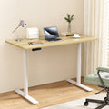 Standing Desk Motorised Electric Dual Motor 120CM White Oak