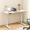 Standing Desk Motorised Dual Motor 140cm White Pine