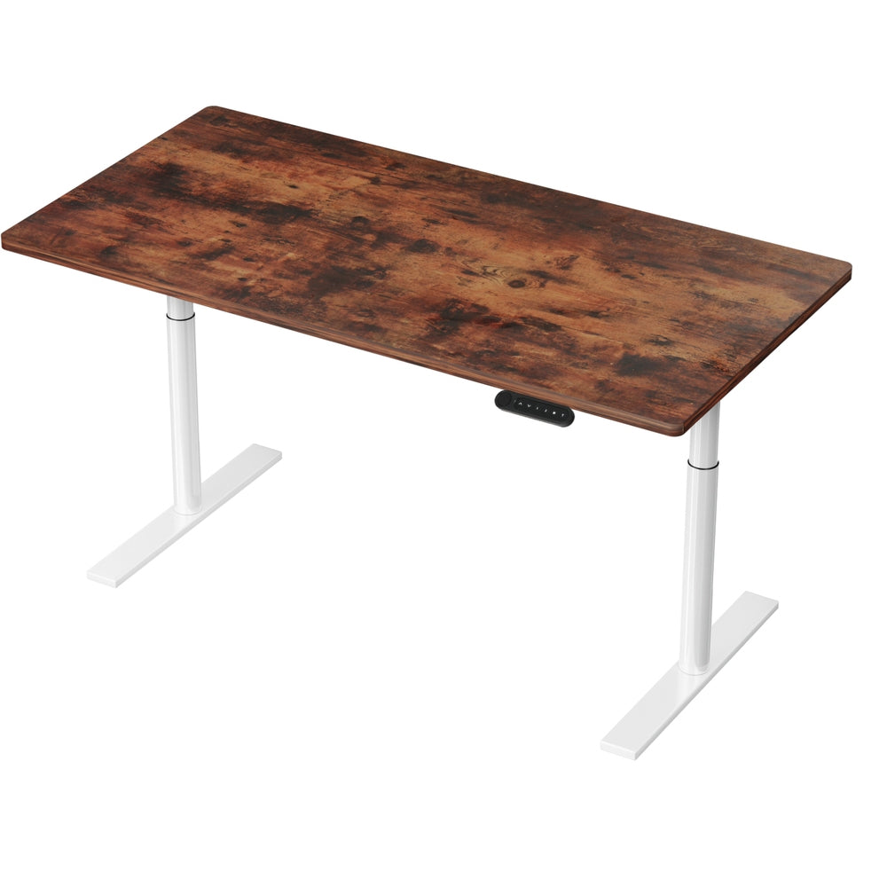 Standing Desk Motorised Electric Dual Motor 140CM Rustic Brown