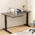 Motorised L-Shape Standing Desk 160cm with Dual Motor System - Black