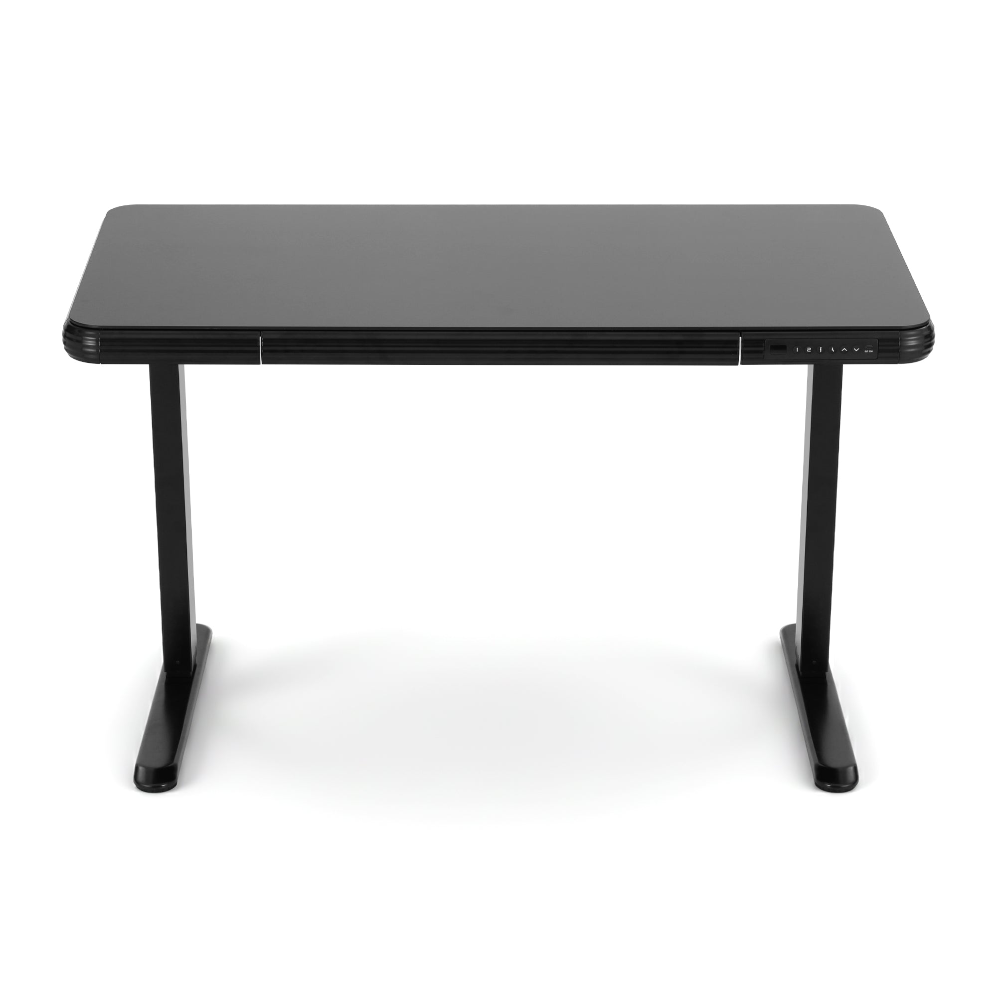 Standing Desk Motorised Tempered Glass Top Electric Black 120CM