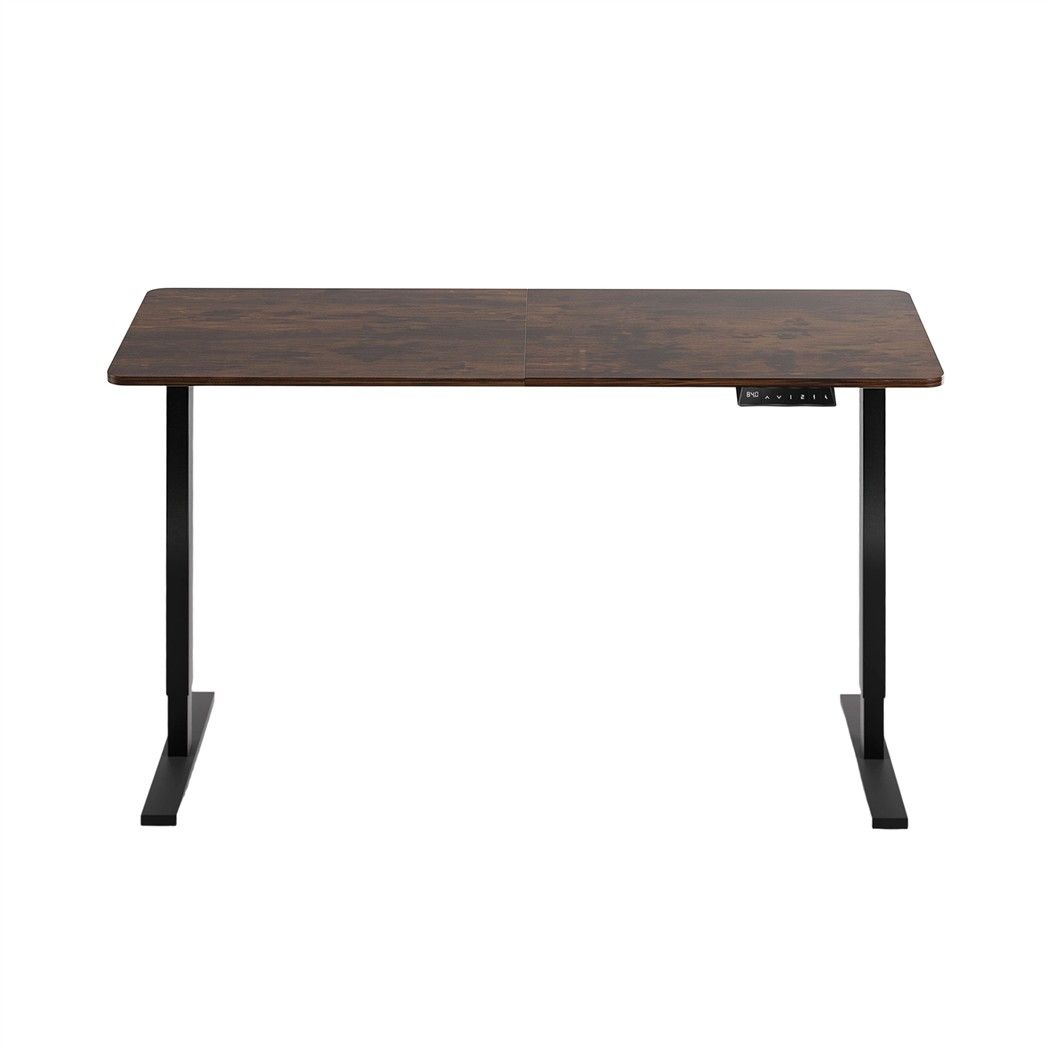 Standing Desk Height Adjustable 140cm Ergonomic Office Desk Brown