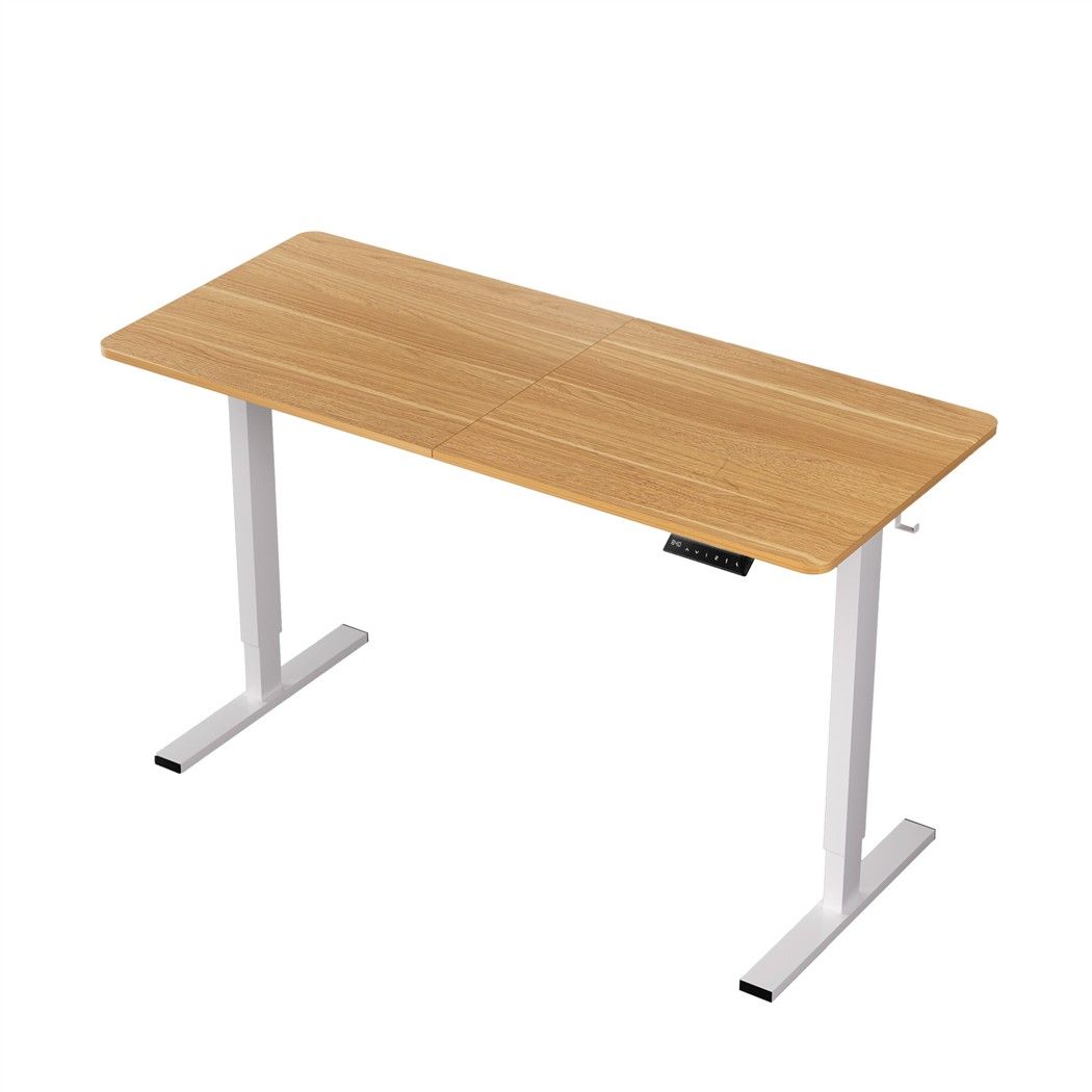 Standing Desk Height Adjustable 140cm Ergonomic Office Desk Oak