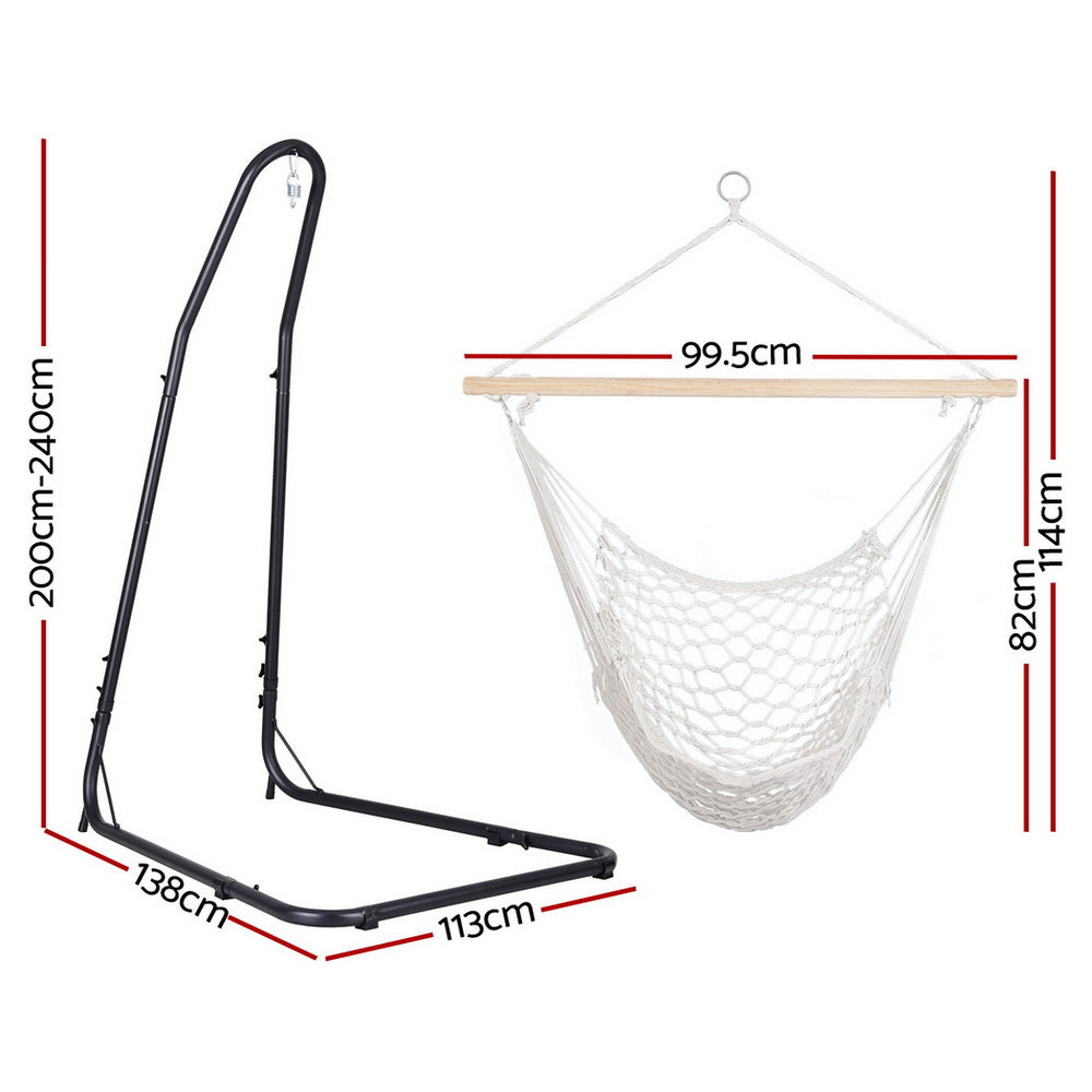 Hammock Hanging Chair with Heavy Duty Steel Stand