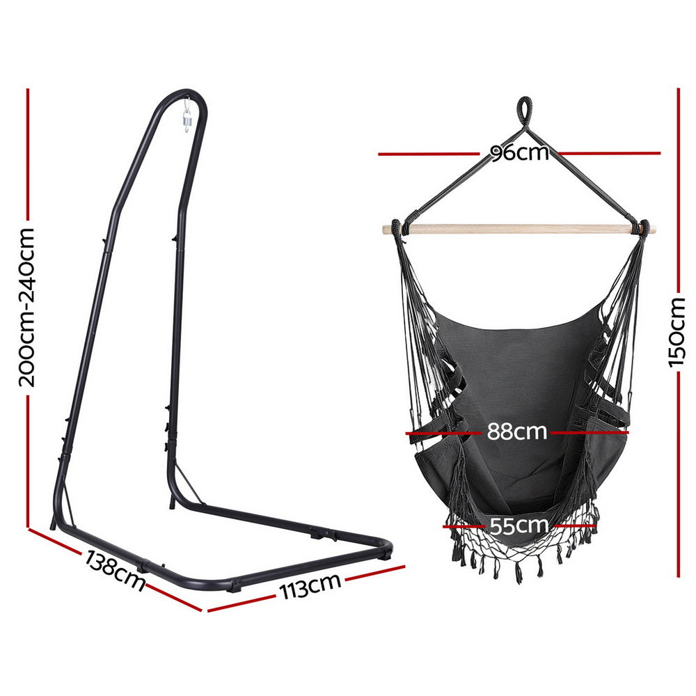 Hammock Hanging Chair with Steel Stand