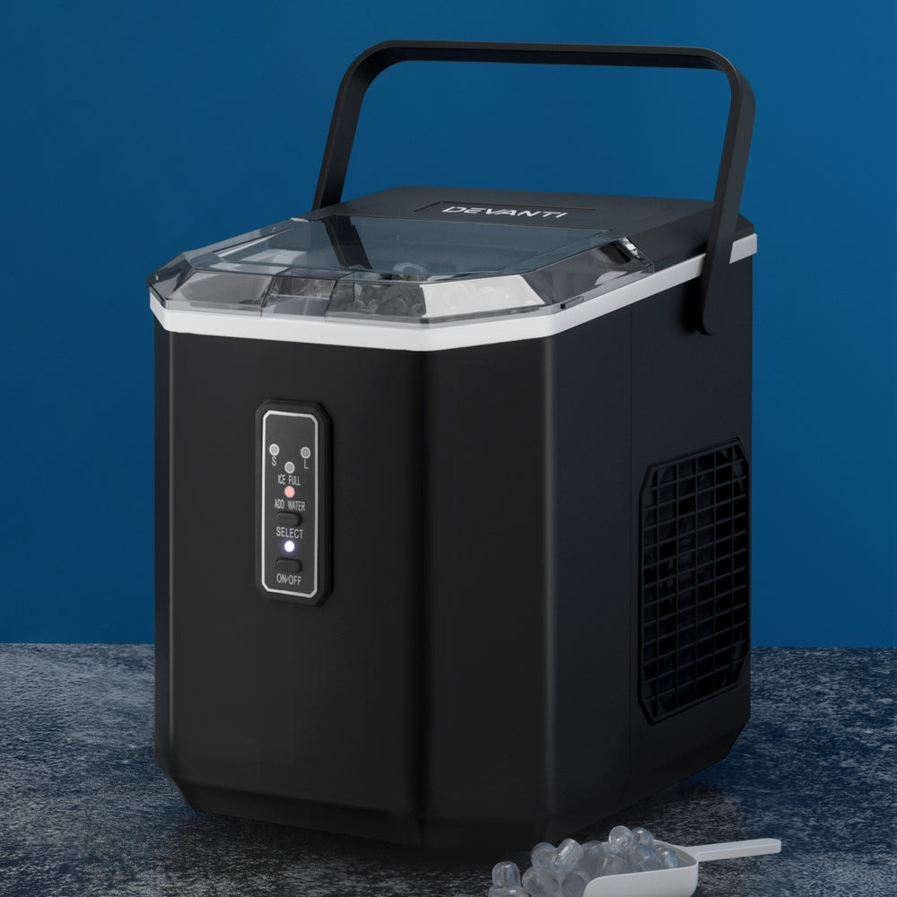12kg Ice Maker Machine 1.3L w/Scoop Holder Black