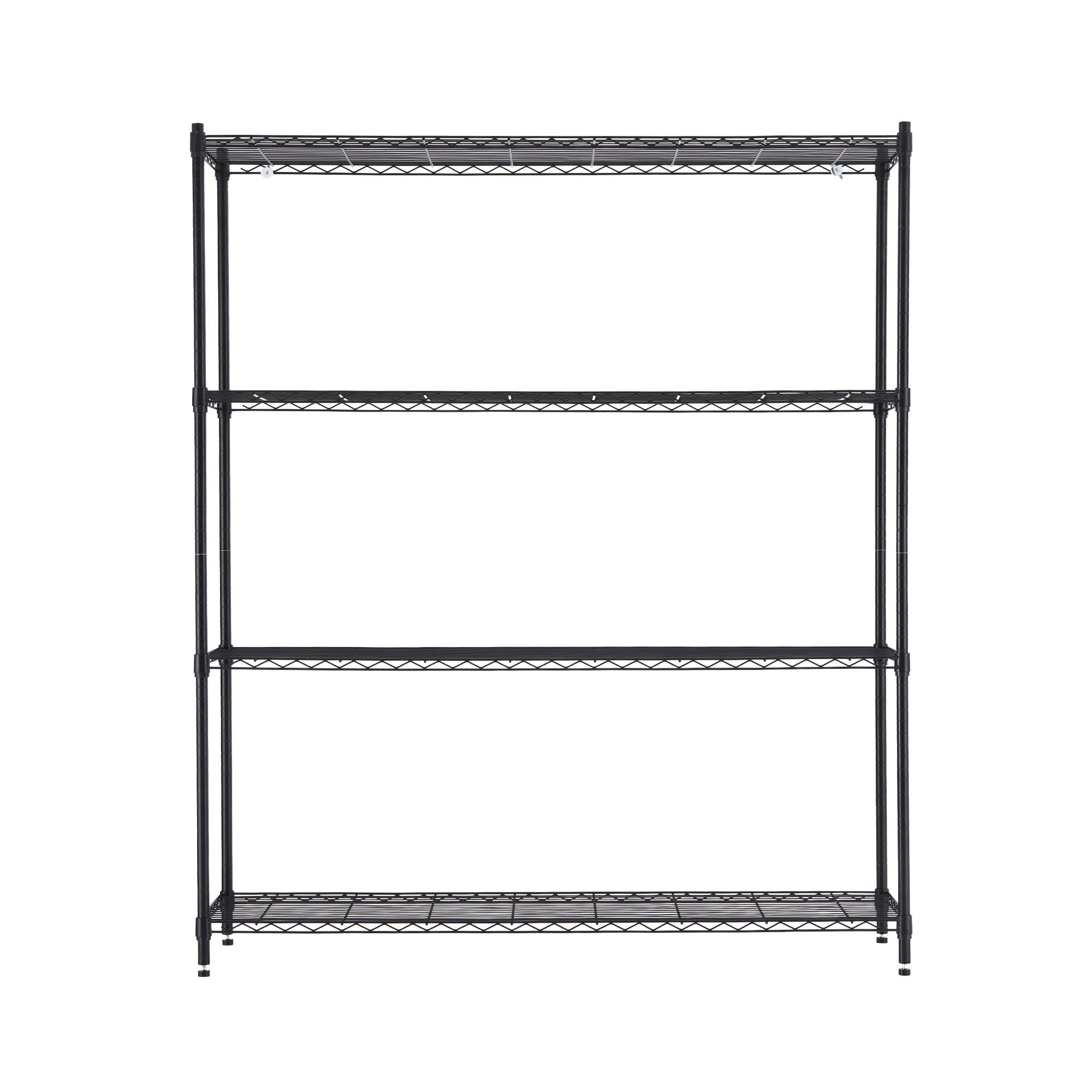 4-Tier Kitchen Rack Shelf with Wheels Shelving 152x45x187CM Adjustable Metal Storage Shelves