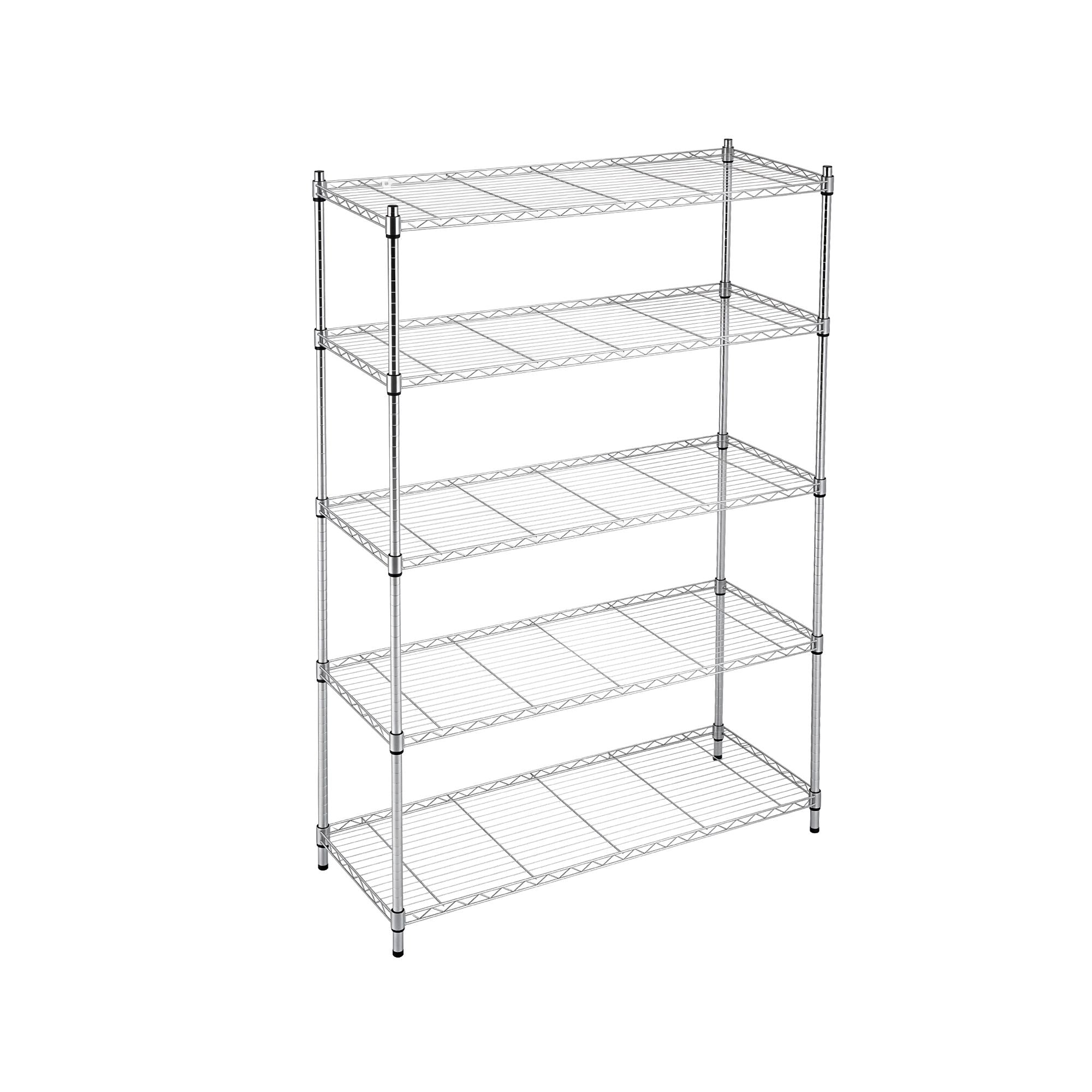 5-Tier Kitchen Rack Shelf Shelving 120x45x179CM Adjustable Metal Storage Shelves