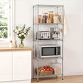 5-Tier Kitchen Rack Shelf Shelving Unit 60x35x150CM Adjustable Metal Storage Shelves Silver