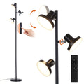 LED Tree Floor Lamp, 36W Modern Dimmable Standing Lamp with Remote & Touch Control, 4 Color Temperatures, 3 Rotatable LED Light Floor Lamps for Living Room, Bedroom, Office