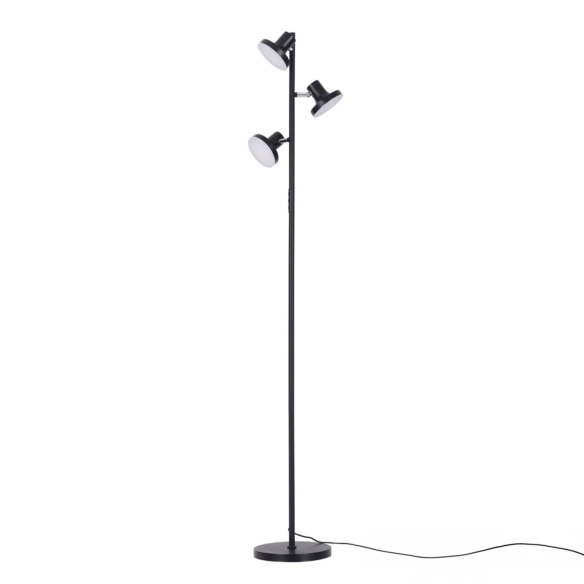 LED Tree Floor Lamp, 36W Modern Dimmable Standing Lamp with Remote & Touch Control, 4 Color Temperatures, 3 Rotatable LED Light Floor Lamps for Living Room, Bedroom, Office