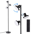 RGB Floor Lamp LED with 3 Swivel Lights Color Changing Lamp with Remote Stepless Dimmable