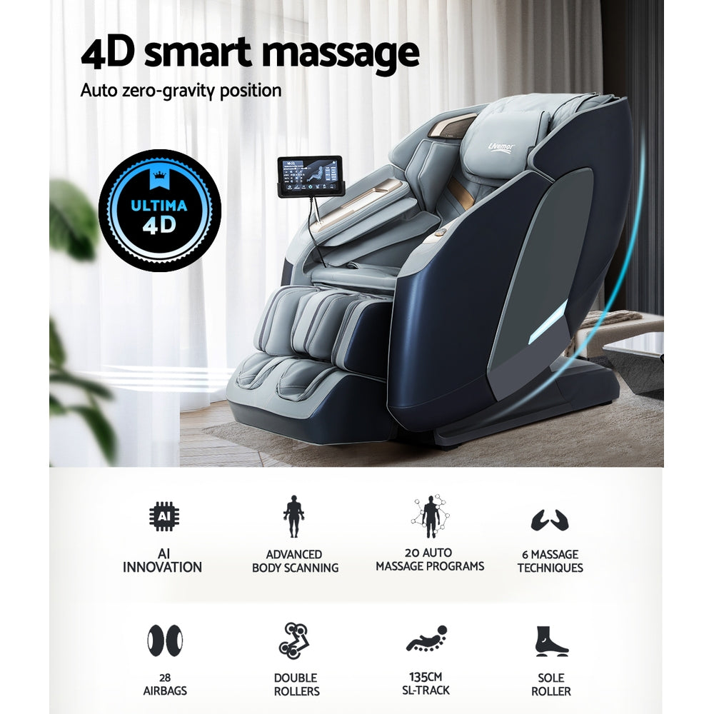 4D Massage Chair Electric Recliner Double Core Mechanism Massager Melisa