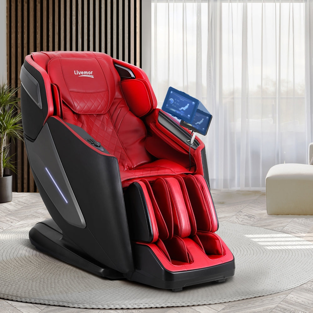 4D Massage Chair Electric Recliner Home Massager Red