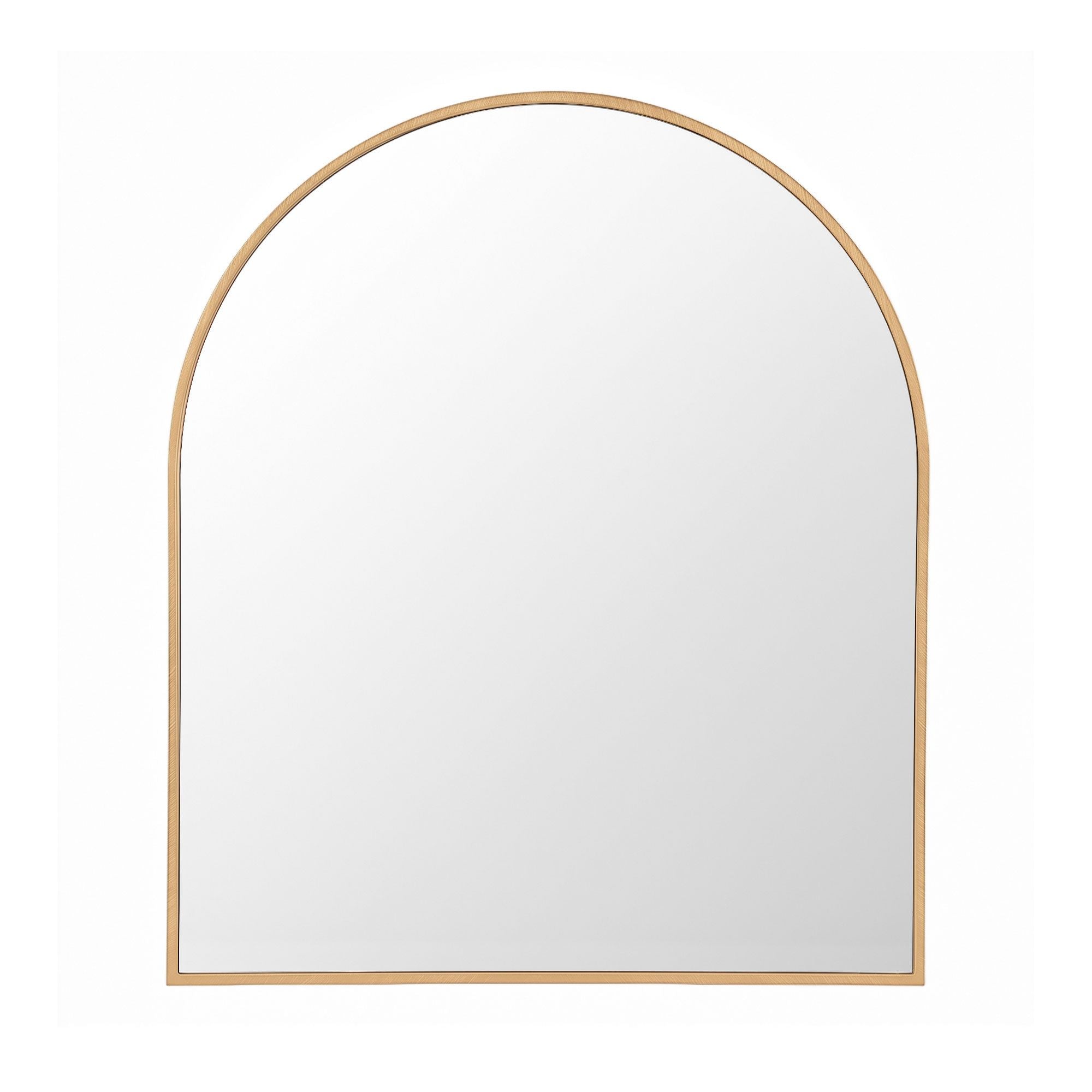 Arch Wall Mirror, Decorative Gold Frame Mirrors, 86x81cm Bathroom Vanity Mirror, Slim Frame for Living Room Entryway Bedroom Decor
