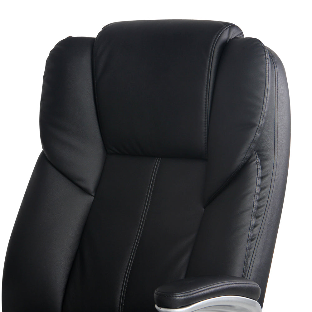 8 Point Massage Office Chair PU Leather Black