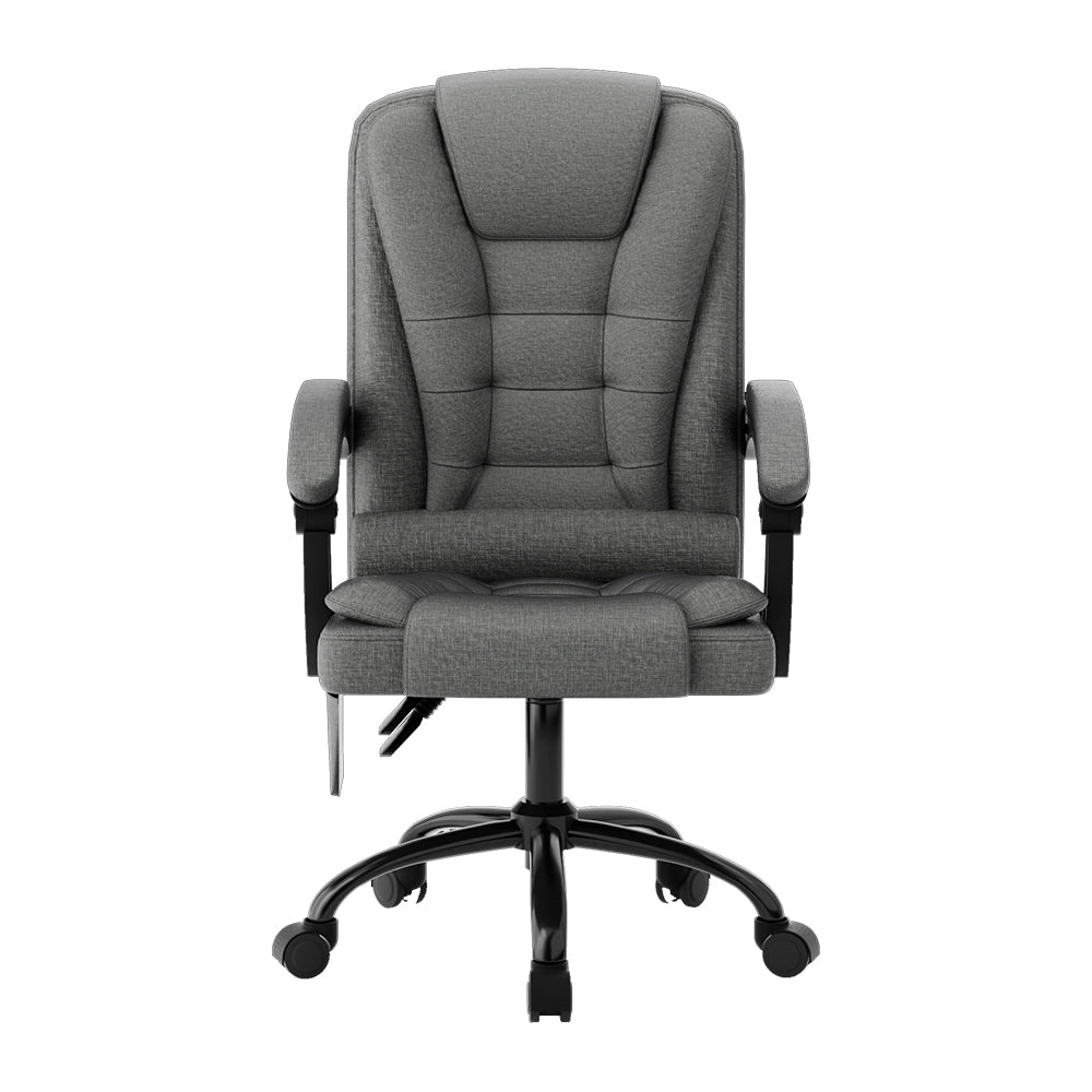 2 Point Massage Office Chair Fabric Grey