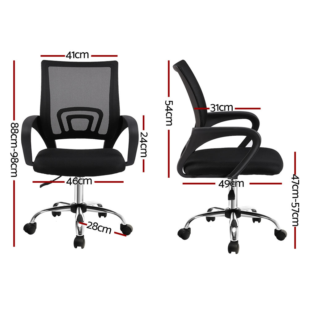 Mesh Office Chair Mid Back Black