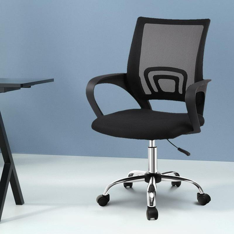 Mesh Office Chair Mid Back Black