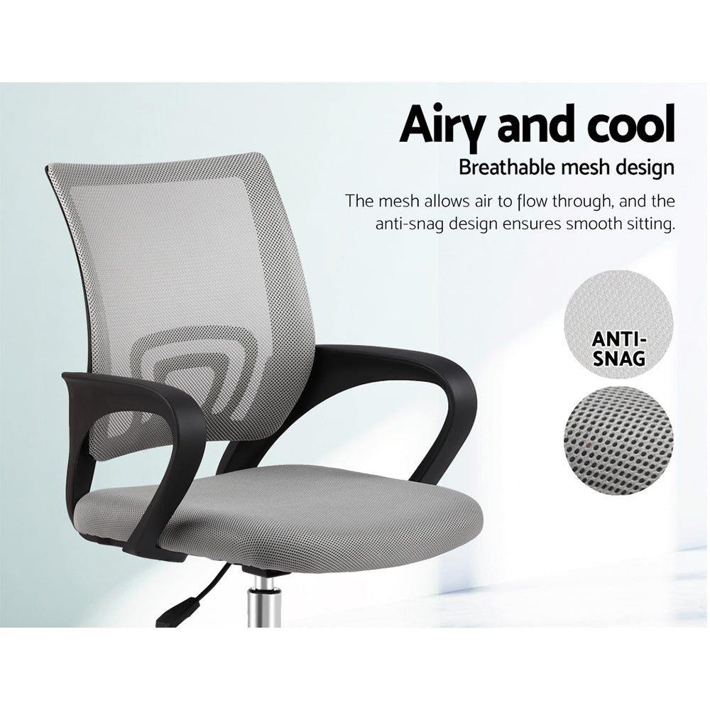 Mesh Office Chair Mid Back Grey