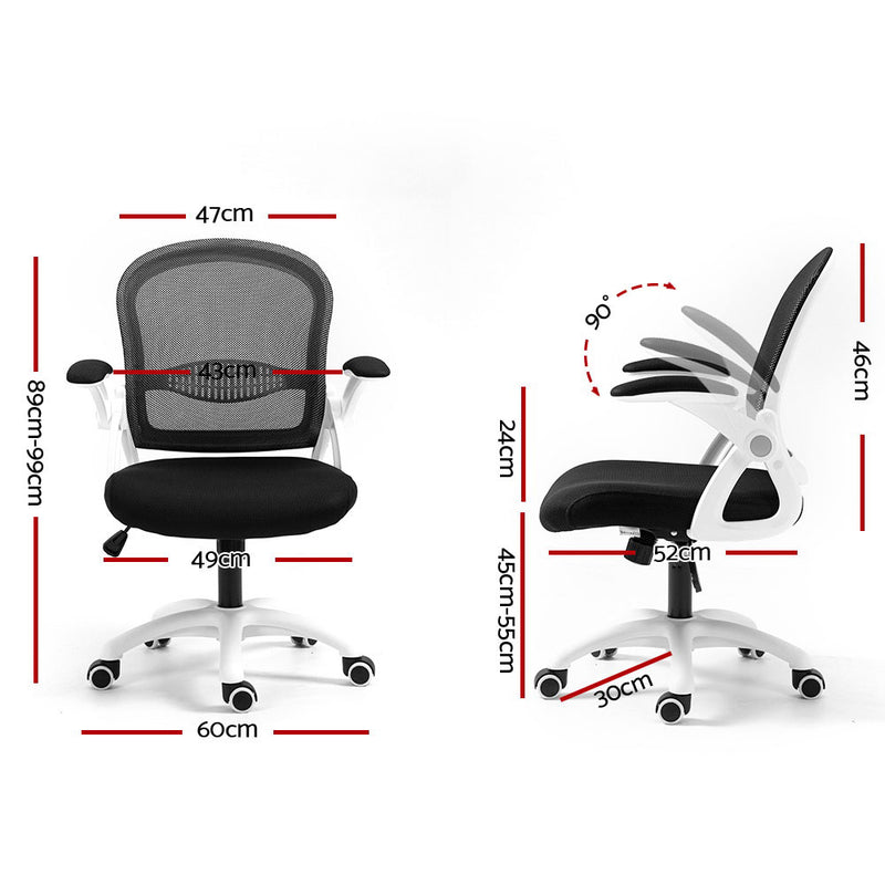 Mesh Office Chair Mid Back Black