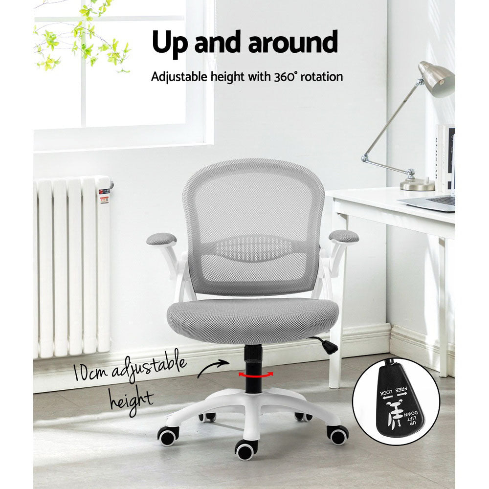 Mesh Office Chair Mid Back Grey