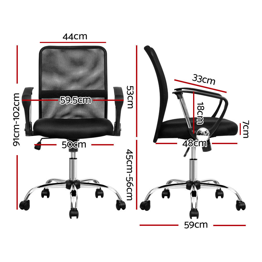 Office Chair Gaming Chair Computer Mesh Chairs Executive Mid Back Black