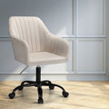 Office Chair Velvet Seat Cream