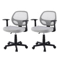 2x Mesh Office Chair Computer Gaming Desk Chairs Work Study Mid Back Grey