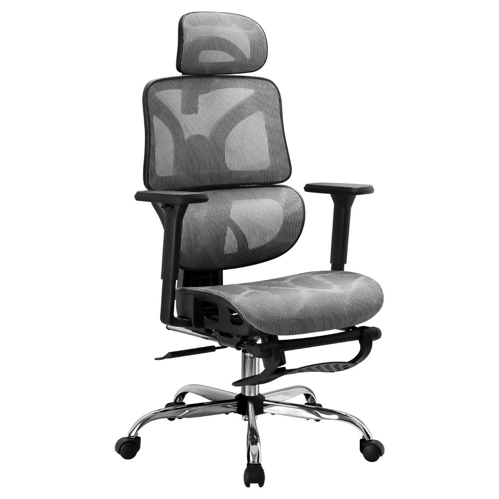 Ergonomic Office Chair Footrest Grey