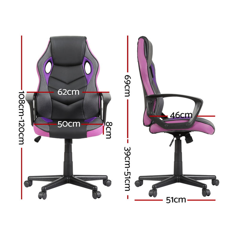 Gaming Office Chair Computer Chairs Purple