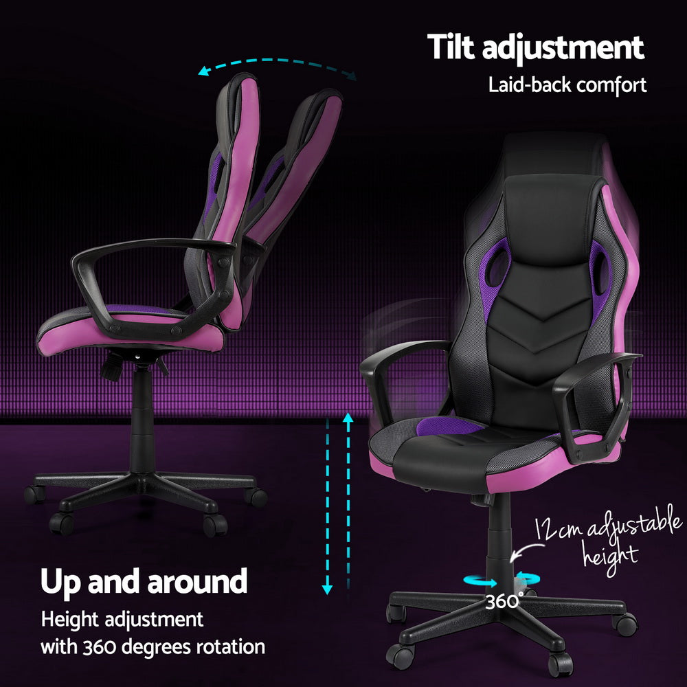 Gaming Office Chair Computer Chairs Purple