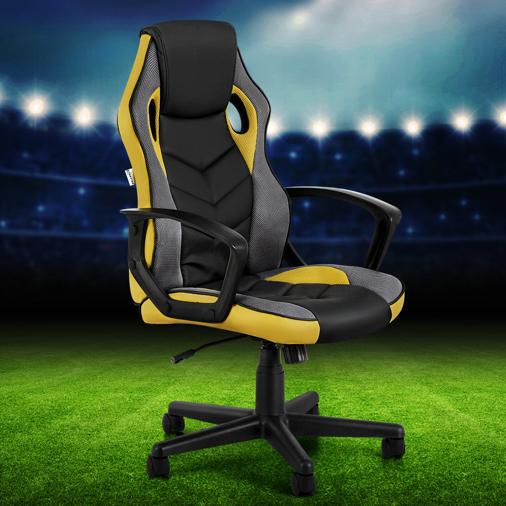 Gaming Office Chair Computer Executive Racing Chairs High Back Yellow