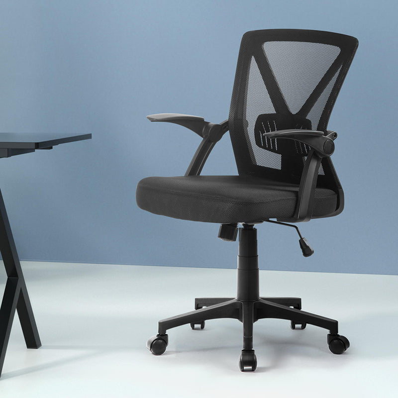 Mesh Office Chair Mid Back Black