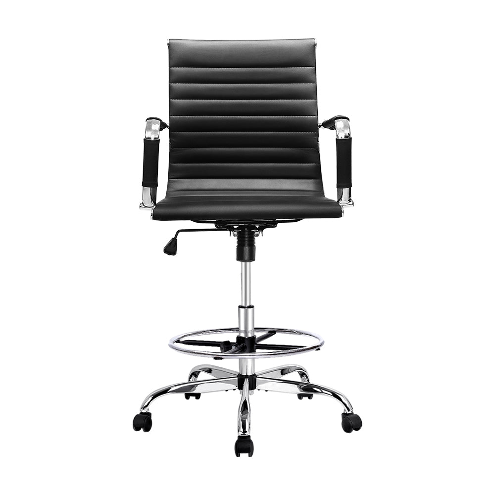 Office Chair Drafting Stool Leather Chairs Black