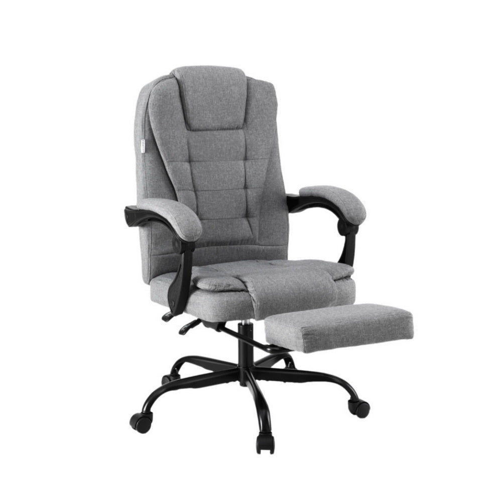 Office Chair Executive Fabric Seat Racing Computer Desk Chairs Footrest